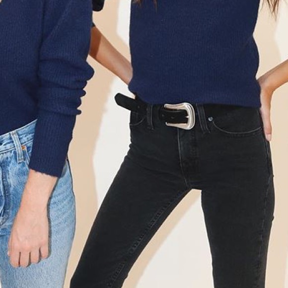 Something Navy Denim - SOMETHING NAVY faded black split ankle skinny jean